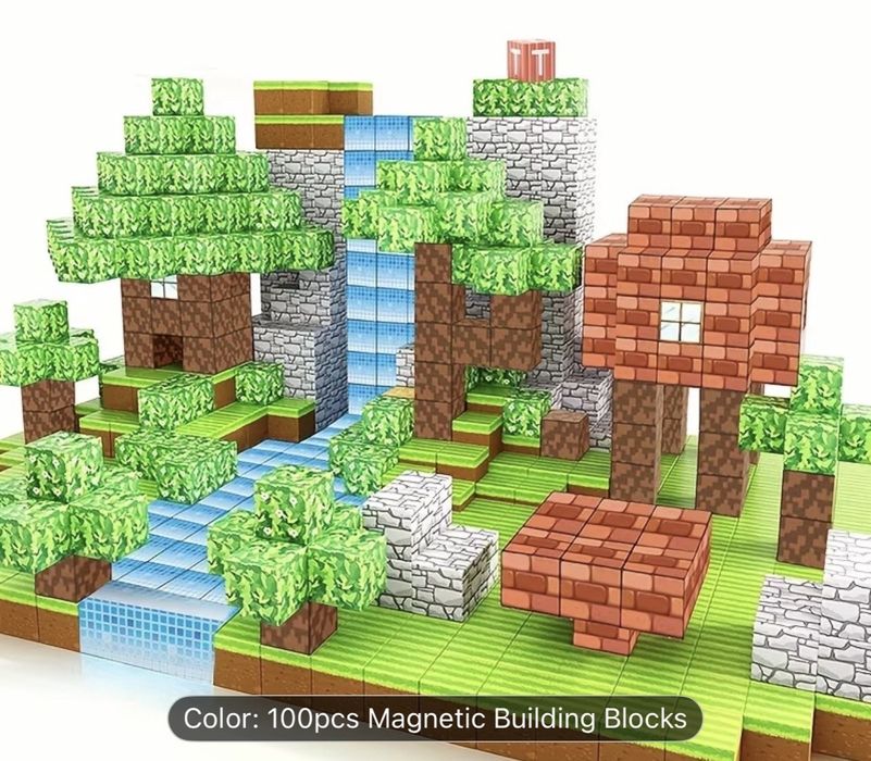 Кубчета магнитни Миникрафт Minecraft