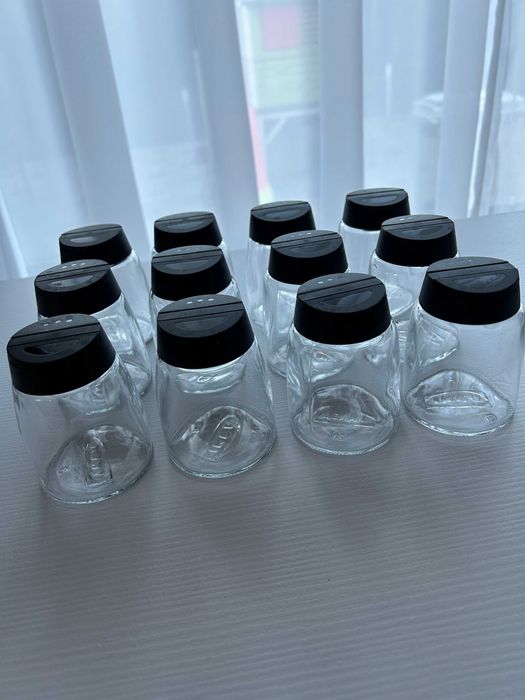 Set 12 borcane/recipiente condimente IKEA 365 Ihardig 150ml, ca noi