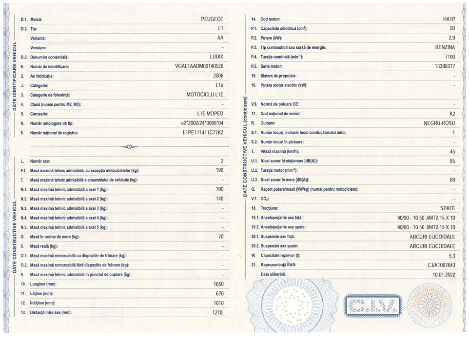 Scuter Peugeot 50 cmc putin folost , pret de iarna