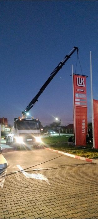 Închiriez vand Camion  macara brat 14,5 m . Transport utilaje