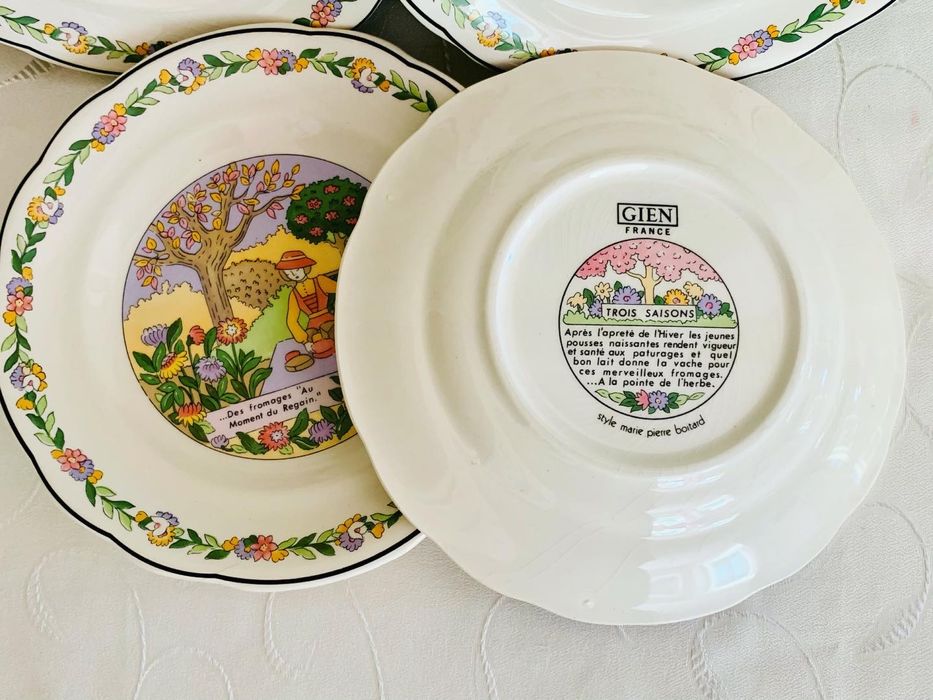 Ретро френски чинии Marie Pierre Boitard,  4 бр.