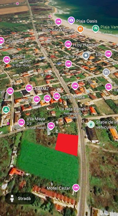 Vând teren în Vama Veche deschidere directă  la DN39