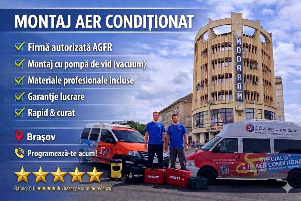 Montaj Aer Condiționat Brașov - Autorizat AGFR - Garanție