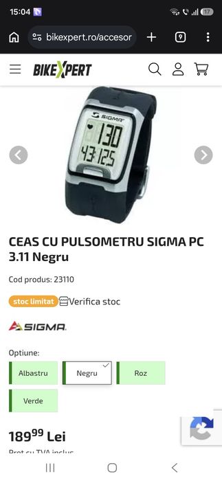 Ceas Sigma Cu Pulsometru Nou