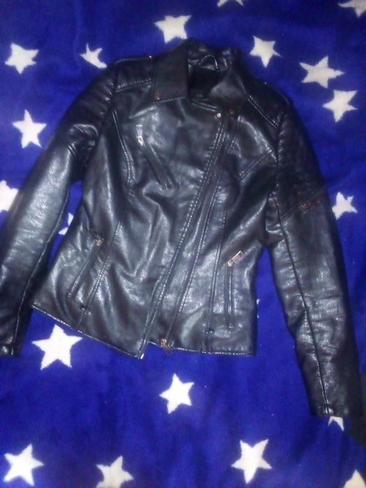 Кожаная куртка тёплая рр44-46