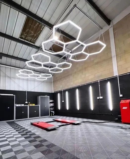 LED осветление пчелна пита Хексагонови лампи