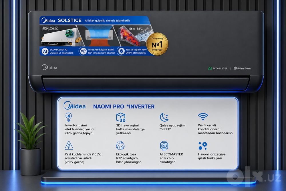 Midea Naomi Pro inventer+garantiya talon