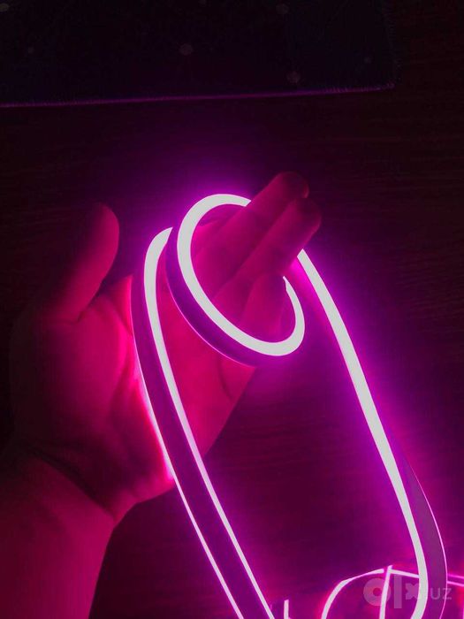 Гибкая неоновая LED лента на 220/12V (neon flex, подсветка метражная)