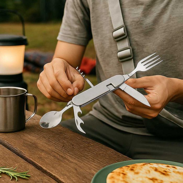 Мултифункционално ножче 6 в 1 всичко, от което се нуждаеш на открито!