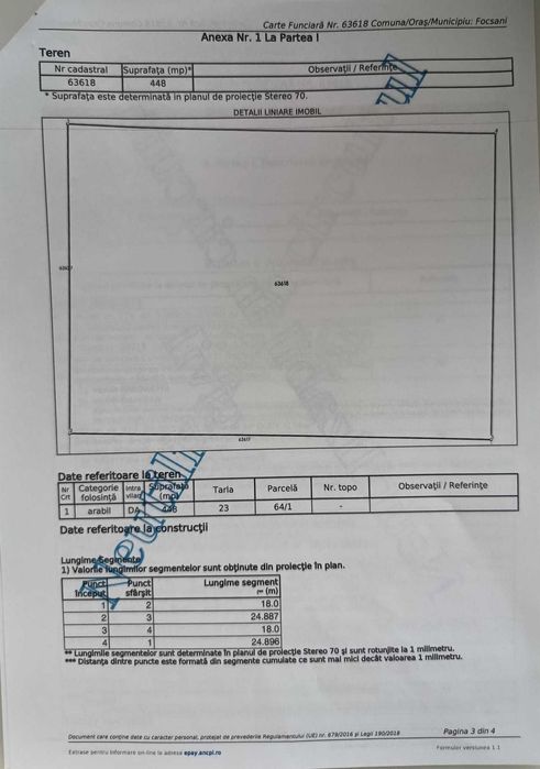 Terenuri de vanzare, loc. Focsani, jud. Vrancea