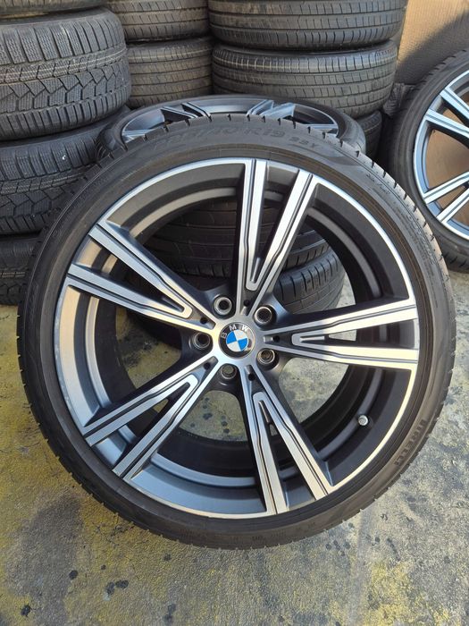 ROTI Jante + Anvelope VARA 225/40/19 - 255/35/19 5x112 OEM BMW Seria 3 G20 G21 Seria 4 Individual + Anvelope Pirelli 2025 RUN-FLAt