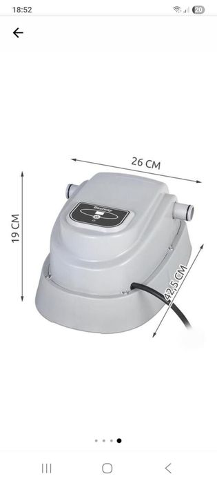 Incălzitor piscină, Bestway, 2800 W, max 40 grade, 3785 L/h, 42,5x26x1