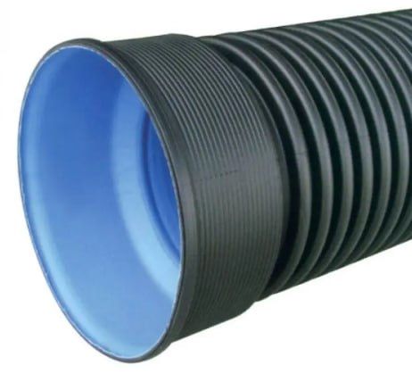 Труба HDPE двустенная гофрированная черная SN8 DN500, длина 6 м