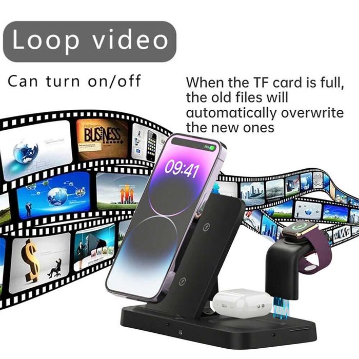 Безжично зарядно устройство за телефон Скрита Камера WiFi 3 в 1