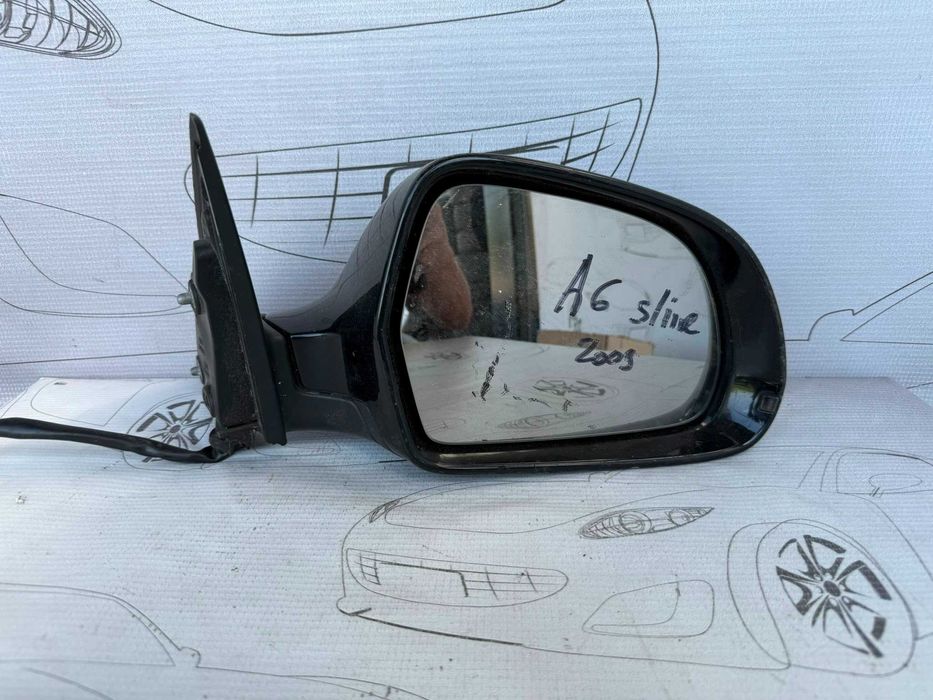 Oglindă Retrovizoare Dreaptă Electrică 2x6 Pini Audi A6 S6 C6 4F 4F2857410AG / 4F2857410A 2009 / [2004-2011] / (5A3)