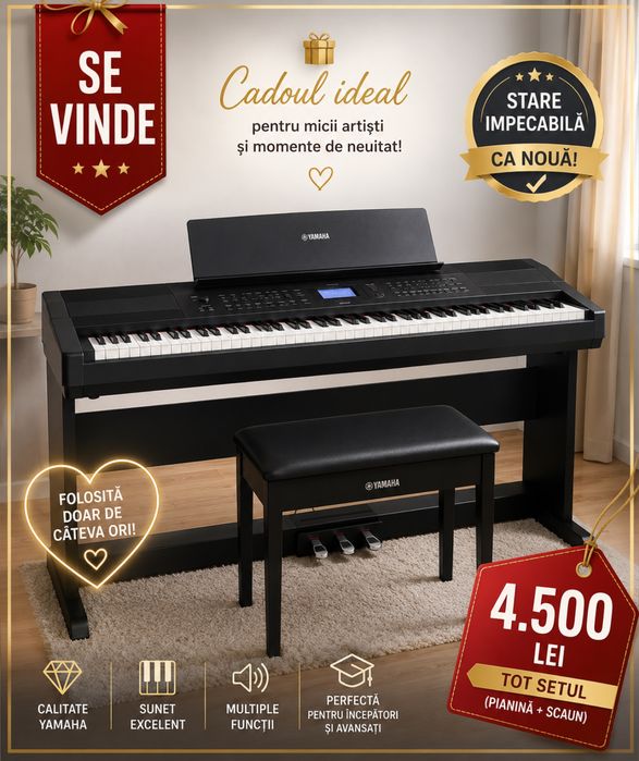Vând pianina Yamaha DGX - 670B