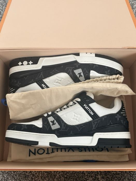 #REDUCERE# Louis Vuitton Trainer Black #Verificare Colet#