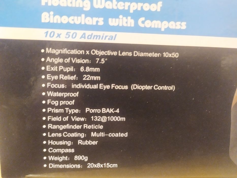 Бинокль MILITARY Waterproof Floating 10х50