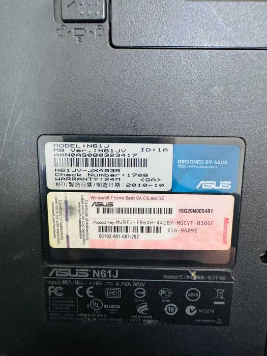 Продам ноутбук Asus Intel core i3