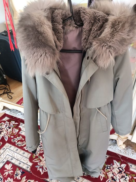 Парка фисташковый цвет размер 44