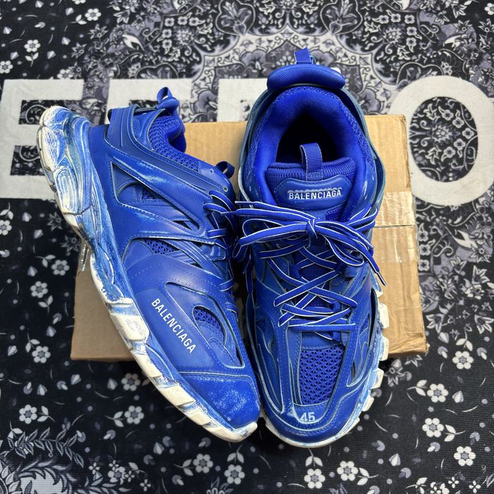 Balenciaga track faded blue