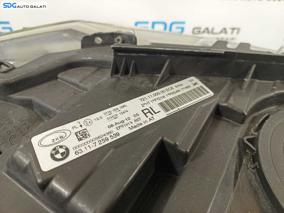 Far Stanga FARA Xenon BMW Seria 3 F30 F31 2011 - 2015 Cod 7259539 63.11-7259539 [L1952]