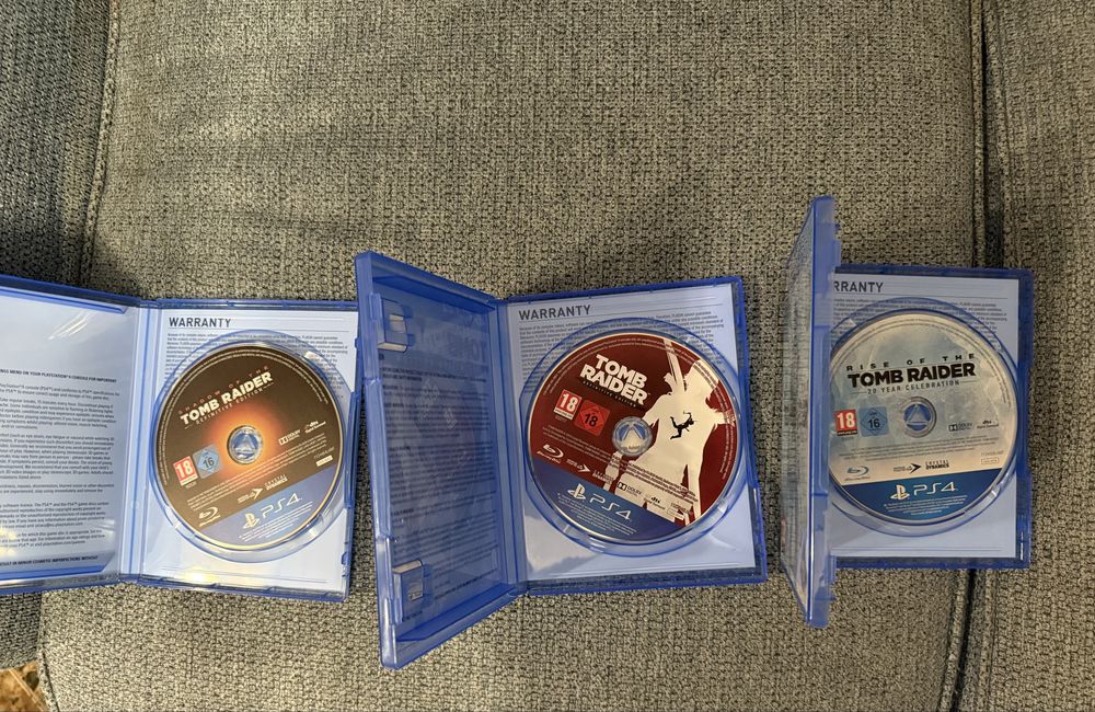 Комплект 3 игри Lara Croft Tomb Raider за PS4 – PS5 Definitive Edition, Rise и Shadow