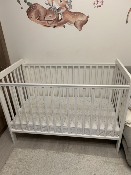 Pătuț bebe + saltea cocos, 120×60, stare foarte bună