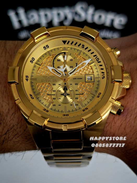 INVICTA Aviator JetFrame gold 51 mm, Инвикта нов мъжки часовник