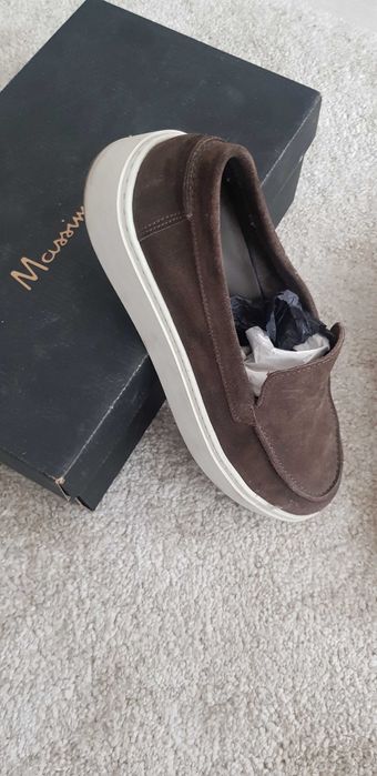 Mocasini Massimo Dutti piele intoarsa