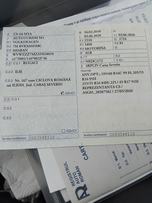 Wv sharan 1,9 diesel an 2010