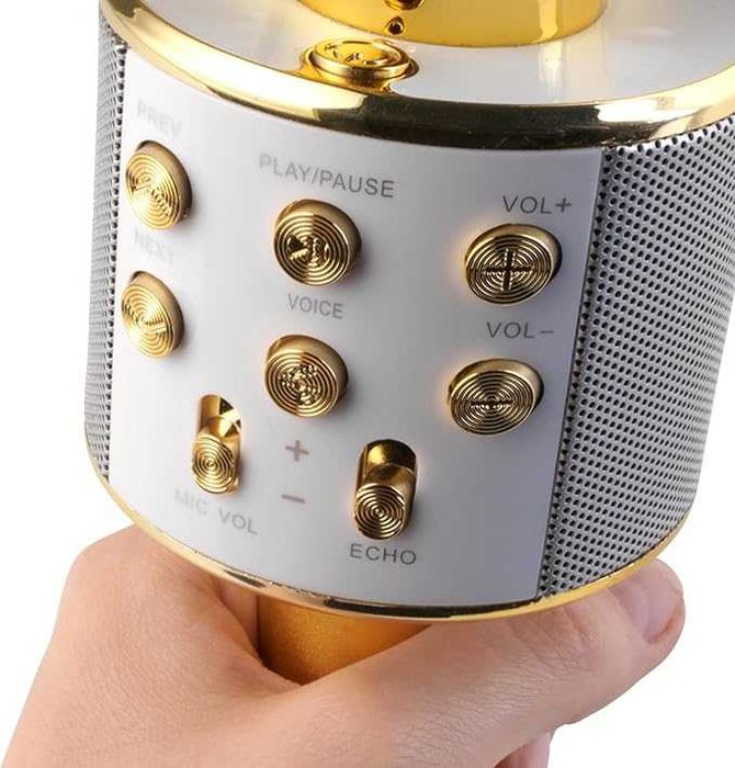 Комплект от 2 безжични златисти караоке микрофона Intempo