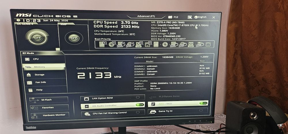 KIT Gaming i7 8700K+ Placa de baza MSI Z370-A PRO LA 750 RON