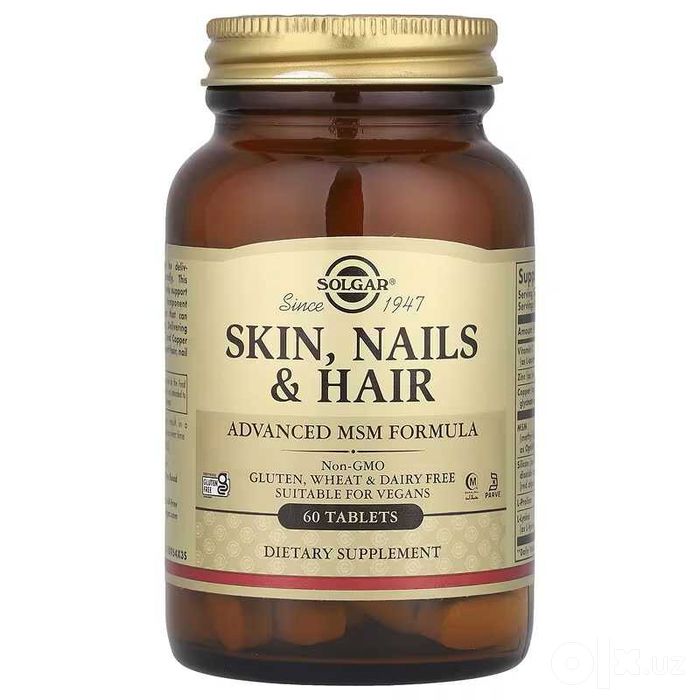 Solgar кожа ногти волосы  с МСМ Skin Nails Hair