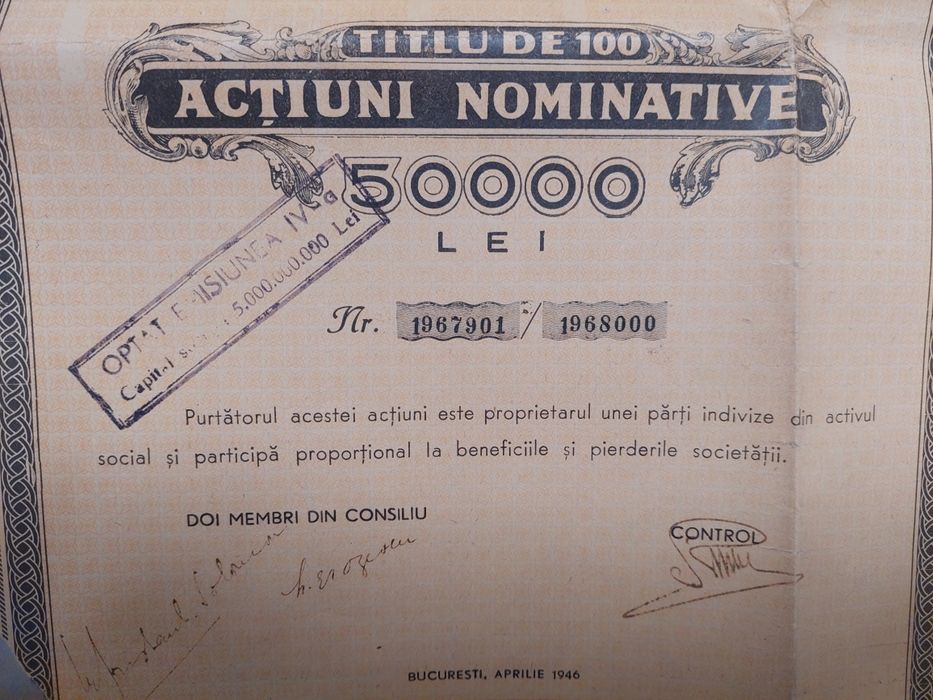 Actiuni nominative "AUR"