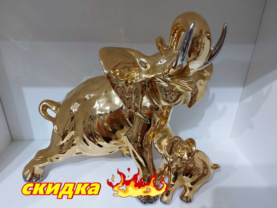 Статуэтка "Слониха со слонёнком" Ahura