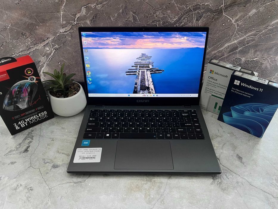 Ноутбук для работы CHUWI GemiBook 14/Intel N100/8GB/256GB/UHD Graphics
