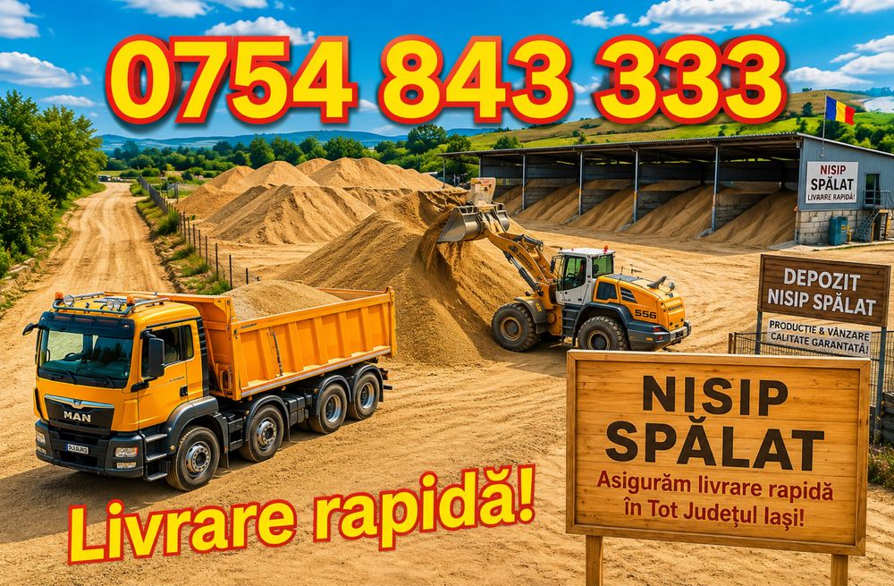 Nisip iasi, nisip spalat, nisip sapa, nisip tencuiala