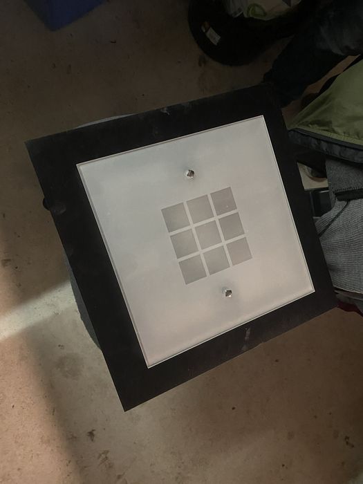 Plafoniera sticla si lemn