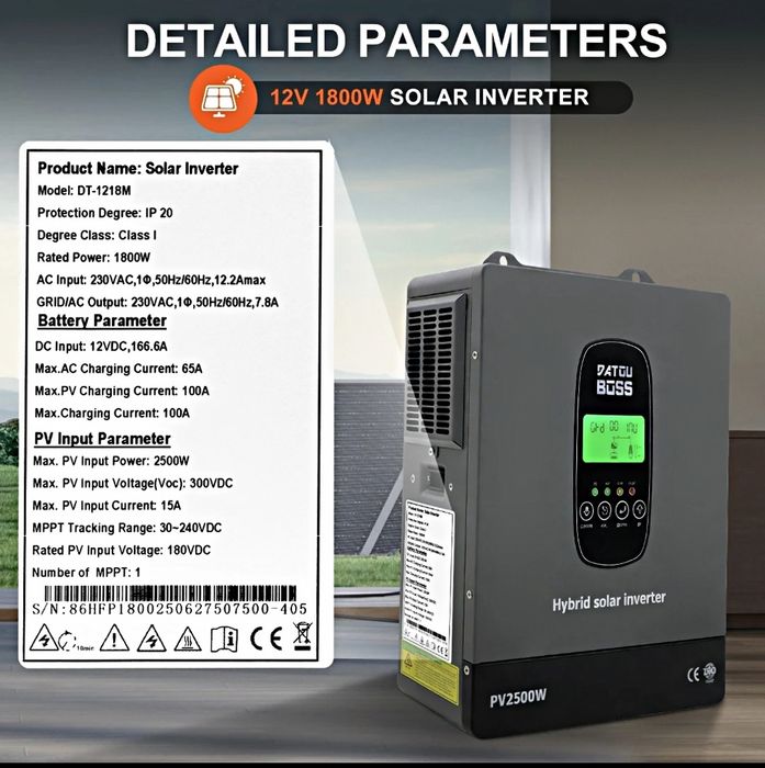 Invertor cu MPPT integrat 1800w
