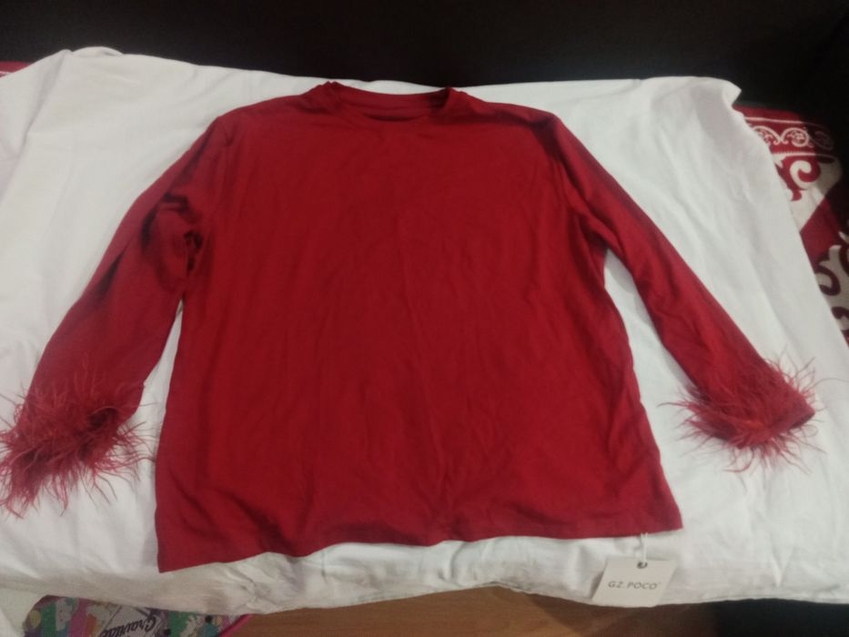 Кофта хб красного цвета