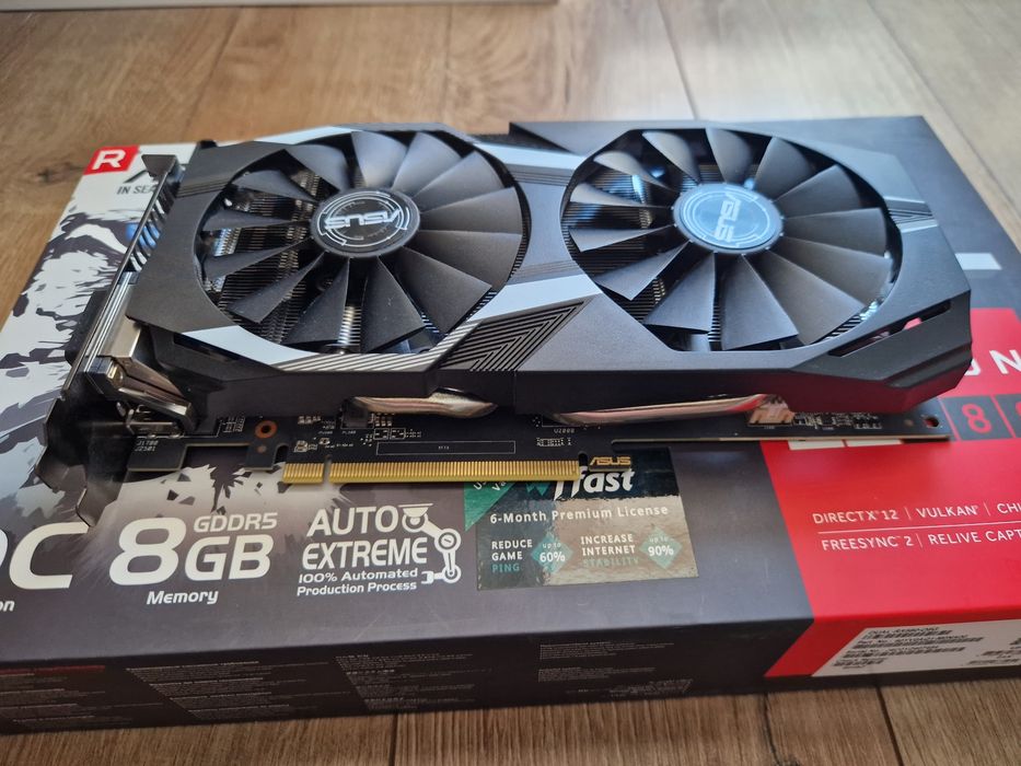 Placa video Asus Radeon RX 580 Dual, 8GB