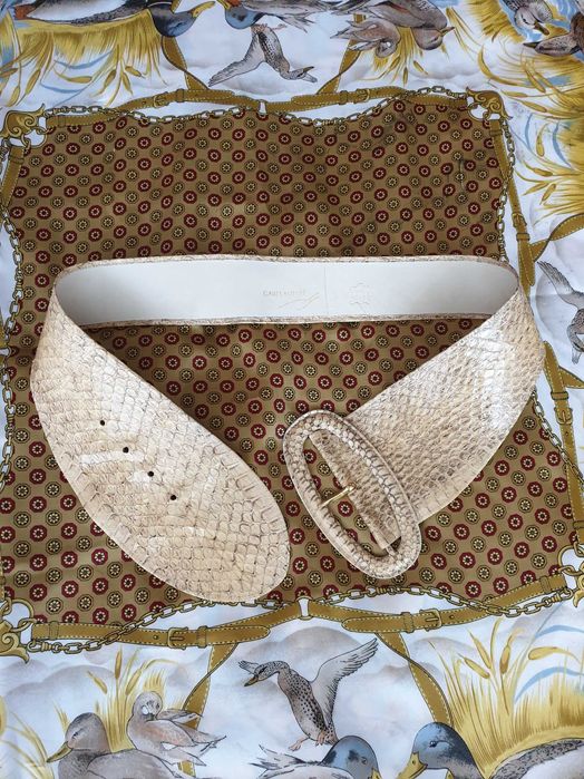 Curea brau crem piele naturala