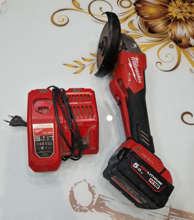 Акумулаторен ъглошлайф Milwaukee FUEL ONE-KEY M18 ONEFSAG125XPDB