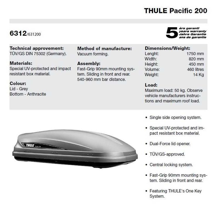Inchiriere Cutie Portbagaj THULE - noua, Bare Transversale, Buc