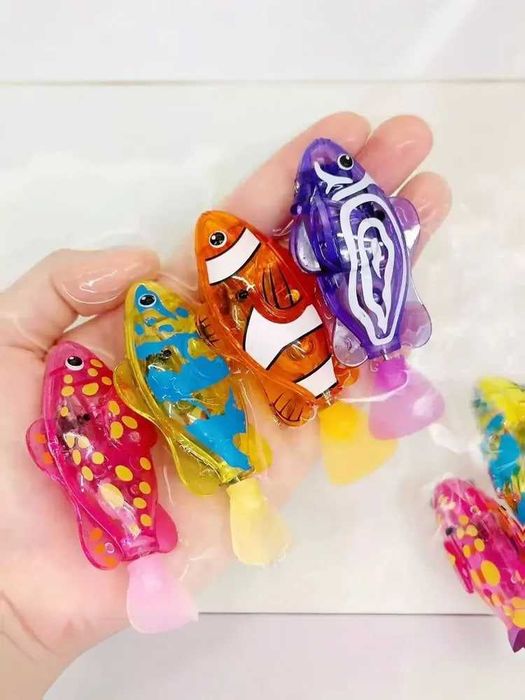 Робот - Рыбка для купания с подсветкой / игрушка в ванну / 1шт.