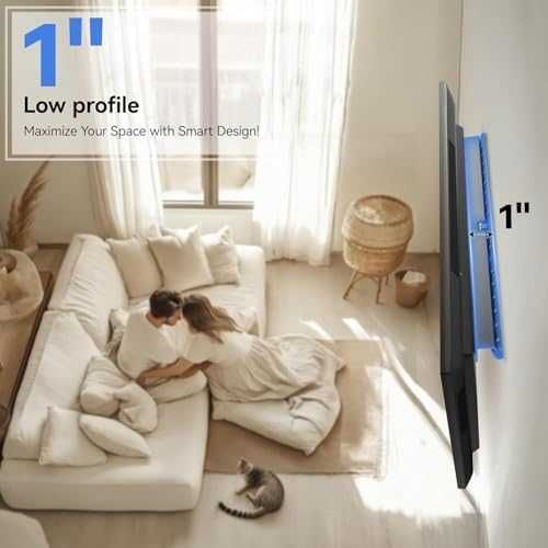 Нова Ултра тънка TV телевизор стойка без пробиване гипсокартон до 45кг