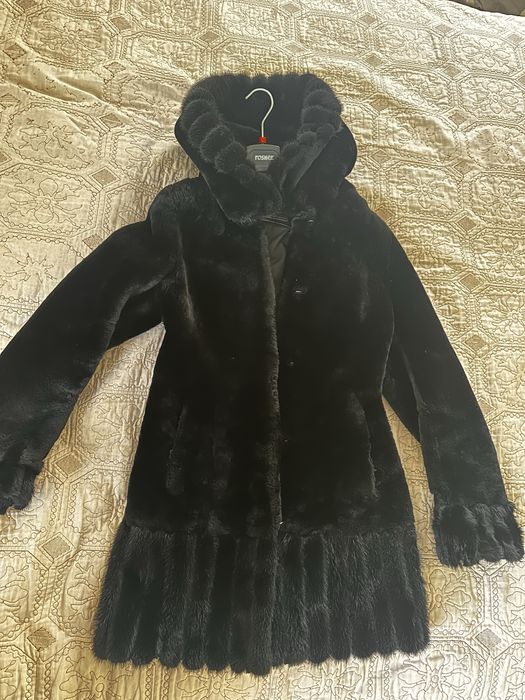 Шуба мутон с норкой