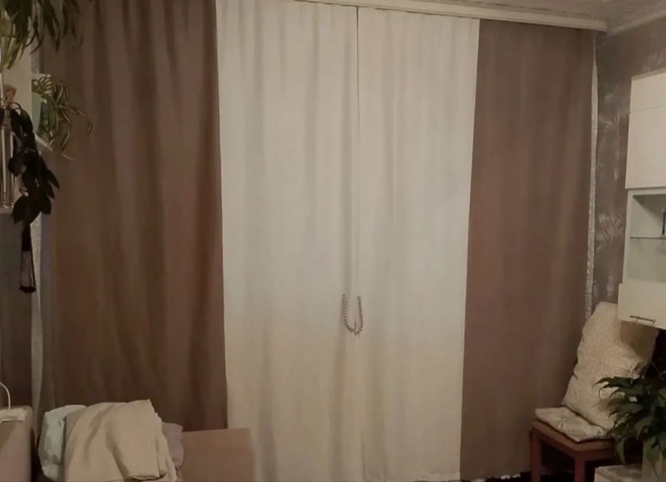 Молочный блэкаут штор