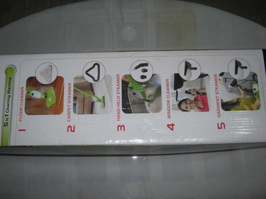 Стийм моп 5 в 1 с допълнителен комплект четки